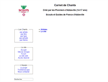 Tablet Screenshot of chants.scoutsetguides-abbeville.com